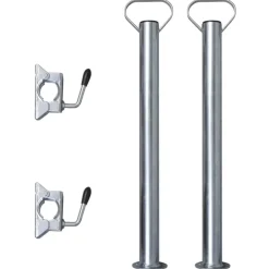 2 steunbuizen met 2 klemmen voor 48 mm neuswiel>vidaXL Sale