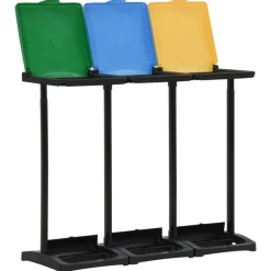 340989 Afvalzakstandaards met deksel 240-330 L PP meerkleurig><noscript><img width=