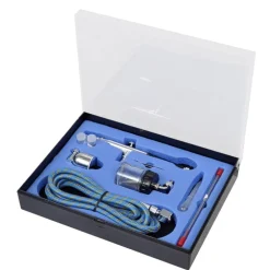 Airbrush set met glazen beker 0,2 / 0,3 / 0,5 mm mondstukken>vidaXL Best