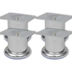 Accessoires Voor Stoelen En Banken*vidaXL Bankpoten rond chroom 60 mm 4 st
