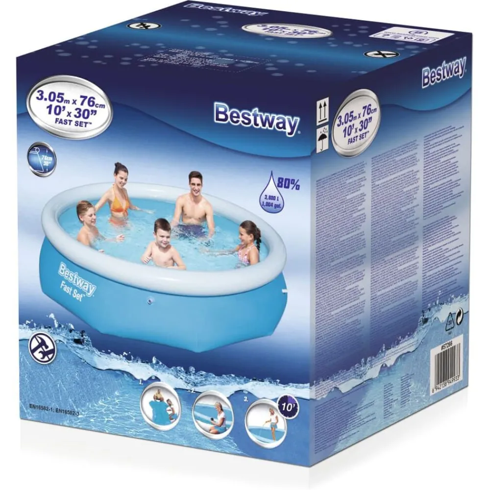 Bestway Fast Set Zwembad opblaasbaar rond 305x76 cm 57266>vidaXL Sale