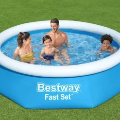Zwembaden & Spa'S*vidaXL Bestway Fast Set Zwembad opblaasbaar rond 244x61 cm