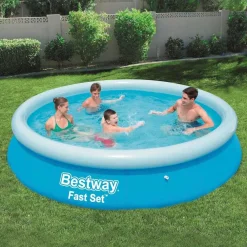 Zwembaden & Spa'S*vidaXL Bestway Fast Set Zwembad opblaasbaar rond 366x76 cm 57273