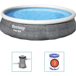 Bestway Fast Set Zwembadset met pomp opblaasbaar 396x84 cm>vidaXL Discount