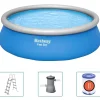 Zwembaden & Spa'S*vidaXL Bestway Fast Set Zwembadset opblaasbaar rond 457x122 cm