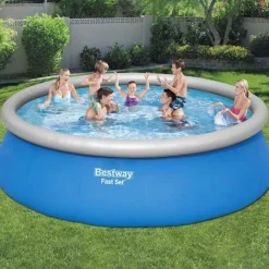 Zwembaden & Spa'S*vidaXL Bestway Fast Set Zwembadset opblaasbaar rond 457x122 cm