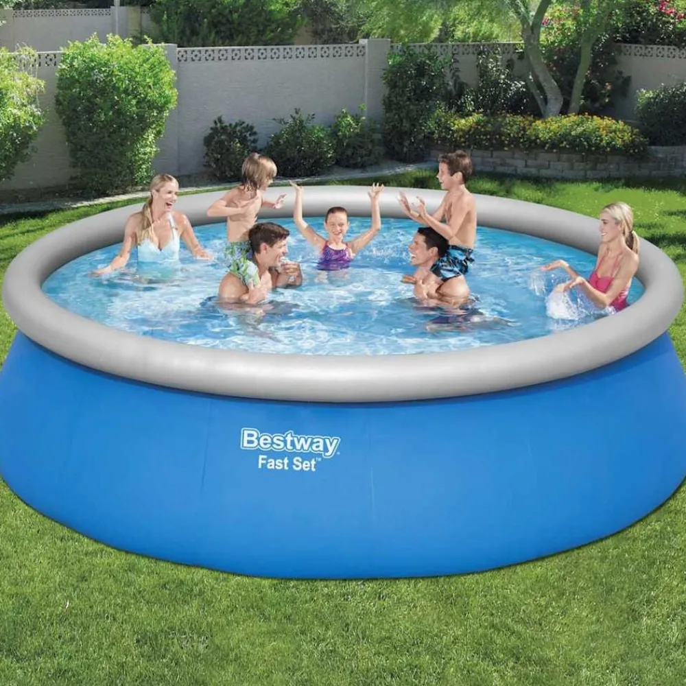 Zwembaden & Spa'S*vidaXL Bestway Fast Set Zwembadset opblaasbaar rond 457x122 cm