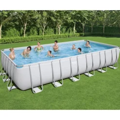 Zwembaden & Spa'S*vidaXL Bestway Power Steel Zwembadset rechthoekig 732x366x132 cm