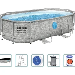 Zwembaden & Spa'S*vidaXL Bestway Power Steel Zwembadset 427x250x100 cm