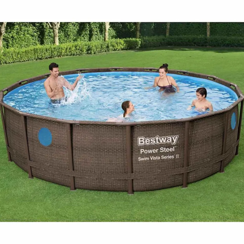 Zwembaden & Spa'S*vidaXL Bestway Power Steel Zwembadset 488x122 cm