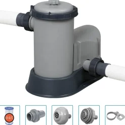 Zwembaden & Spa'S*vidaXL Bestway Power Steel Zwembadset rechthoekig 549x274x122 cm