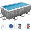 Bestway Power Steel Zwembadset rechthoekig 412x201x122 cm>vidaXL Online