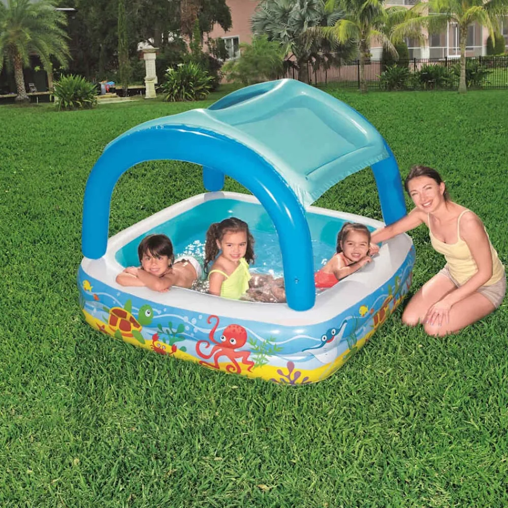 Bestway Speelbad met overkapping 140x140x114 cm blauw 52192>vidaXL Sale