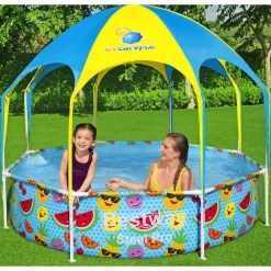 Zwembaden & Spa'S*vidaXL Bestway Steel Pro Kinderzwembad uv Careful bovengronds 244x51 cm