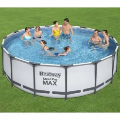 Zwembaden & Spa'S*vidaXL Bestway Steel Pro MAX Zwembadset rond 457x122 cm