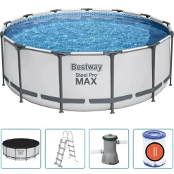 Zwembaden & Spa'S*vidaXL Bestway Steel Pro MAX Zwembadset rond 396x122 cm