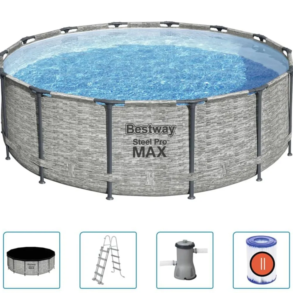 Zwembaden & Spa'S*vidaXL Bestway Zwembad Power Steel 427x122 cm