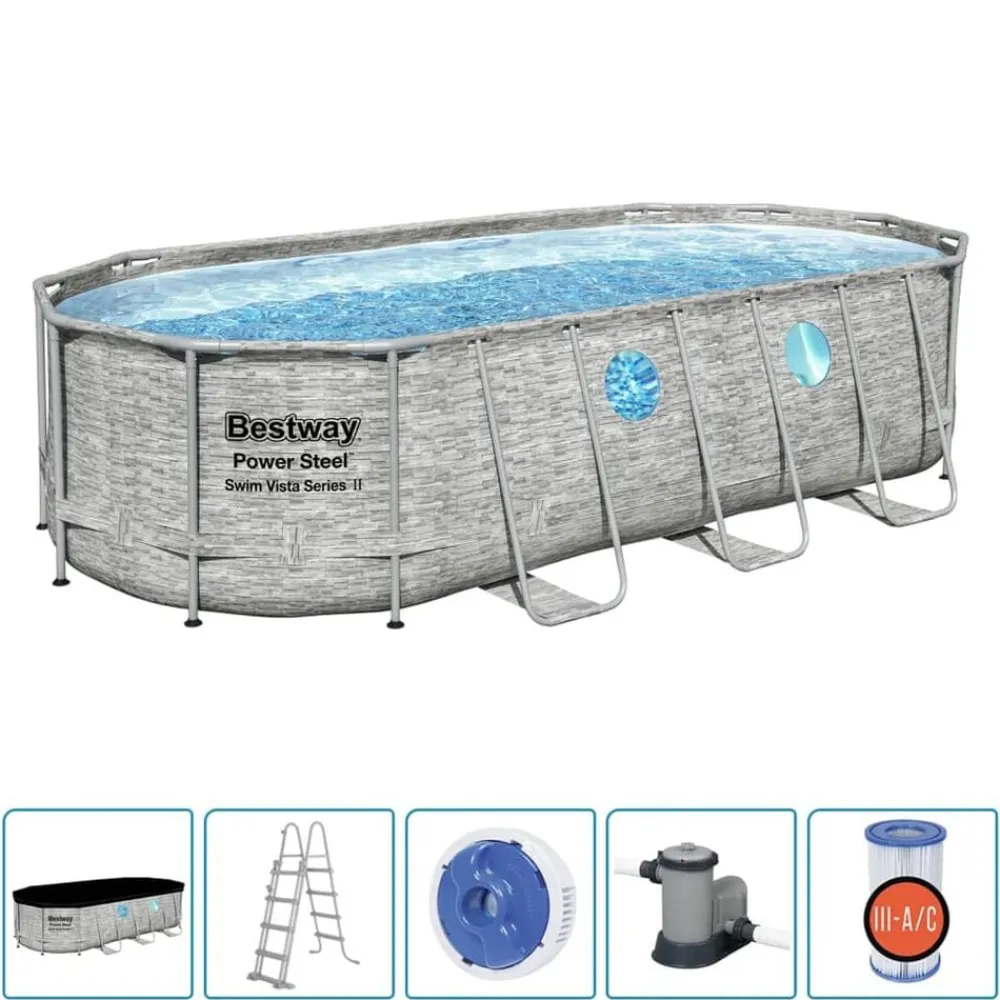 Bestway Zwembadset Power Steel Swim Vista Series 549x274x122 cm>vidaXL Best