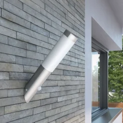 Verlichting*vidaXL Buitenlamp RVS Enego met sensor