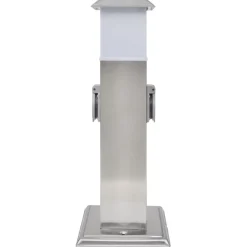 Buitenstopcontact op zuil met lamp (roestvrij staal)><noscript><img width=