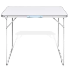 Buitensport*vidaXL Campingtafel inklapbaar met metalen frame 80 x 60 cm
