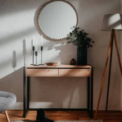 Tafels*vidaXL Finori Wandtafel Denver 44 artisan eikenkleurig en antracietgrijs