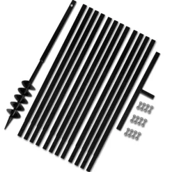 Gereedschap*vidaXL Grondboor 100 mm met 13 m verlengstuk Staal