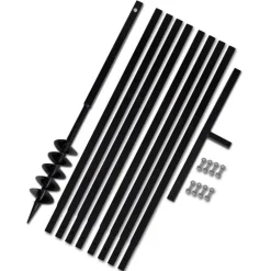 Gereedschap*vidaXL Grondboor 100 mm met 9 m verlengstuk Staal