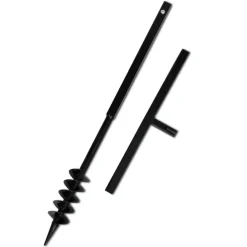 Grondboor met handvat en schroefkop (dubbele schroef) 80 mm (zwart)>vidaXL Best