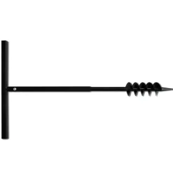 Grondboor met handvat en schroefkop (dubbele schroef) 80 mm (zwart)><noscript><img width=