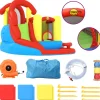 Buitenspeelgoed*vidaXL Happy Hop Springkasteel met glijbaan en plonsbad 280x319x211 cm