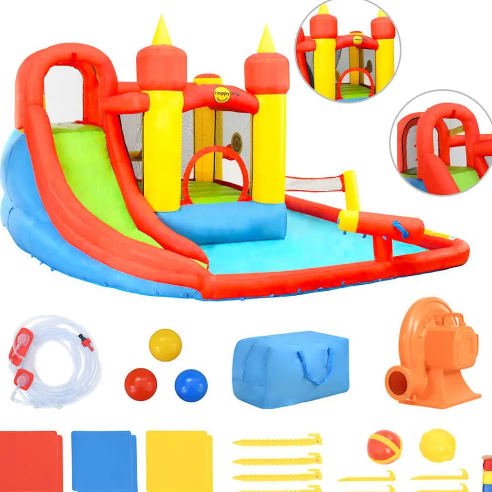 Happy Hop Springkussen met glijbaan en plonsbad 410x385x220 cm PVC>vidaXL Discount