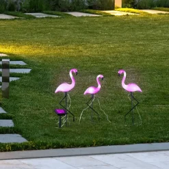 Verlichting*vidaXL HI Grondpinnen 3 st solar LED flamingo