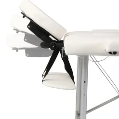 Uiterlijk & Gezondheid*vidaXL Inklapbare massagetafel 3 zones met aluminium frame (creme) Cr&egrave;mewit