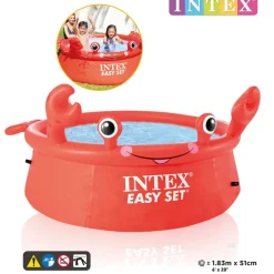 INTEX Easy Set Zwembad Happy Crab opblaasbaar 183x51 cm><noscript><img width=