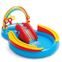 Zwembaden & Spa'S*vidaXL Intex Opblaaszwembad Rainbow Ring Play Center 297x193x135 cm 57453NP