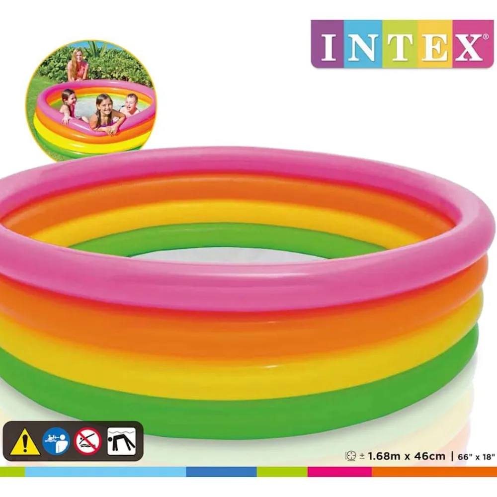 Intex Zwembad Sunset opblaasbaar 4 ringen 168x46 cm>vidaXL Best