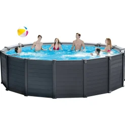 INTEX Zwembadset Graphite Gray Panel bovengronds 478x124 cm><noscript><img width=
