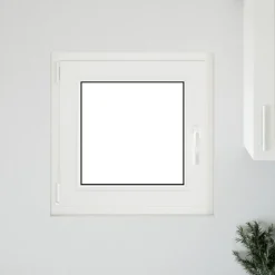 Bouwmaterialen*vidaXL Kelderraam RISOR 50 x 50 cm PVC en glas Wit