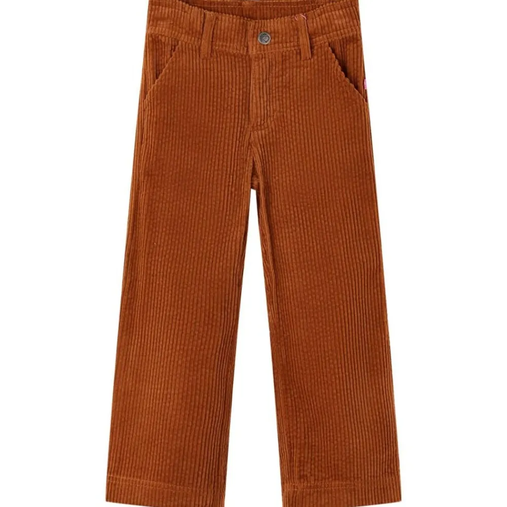 Kleding & Accessoires*vidaXL Kinderbroek 92 ribfluweel cognackleurig