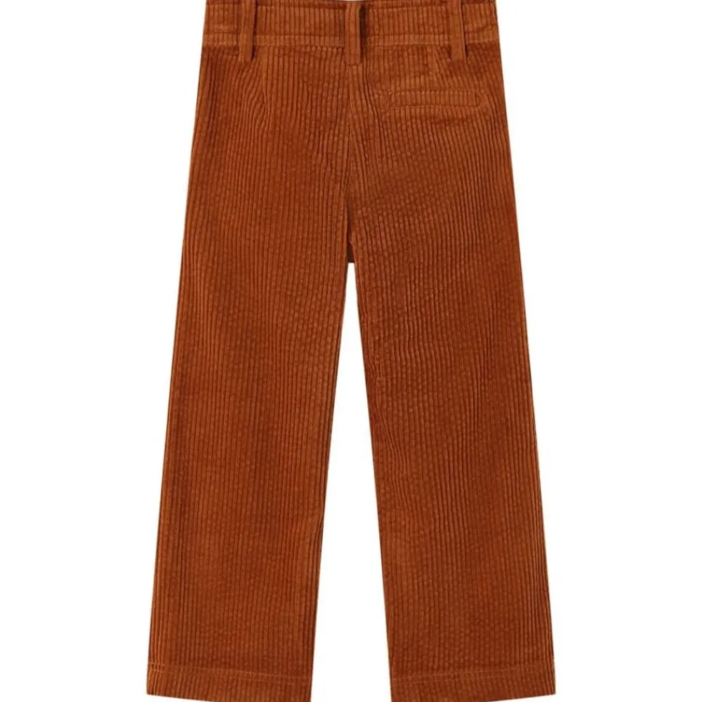 Kleding & Accessoires*vidaXL Kinderbroek 92 ribfluweel cognackleurig