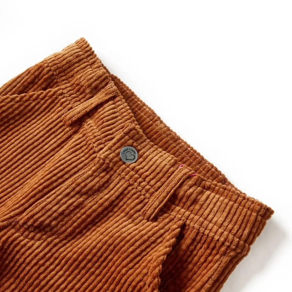 Kleding & Accessoires*vidaXL Kinderbroek 92 ribfluweel cognackleurig