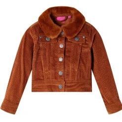 Kinderjas 92 ribfluweel cognackleurig>vidaXL Outlet