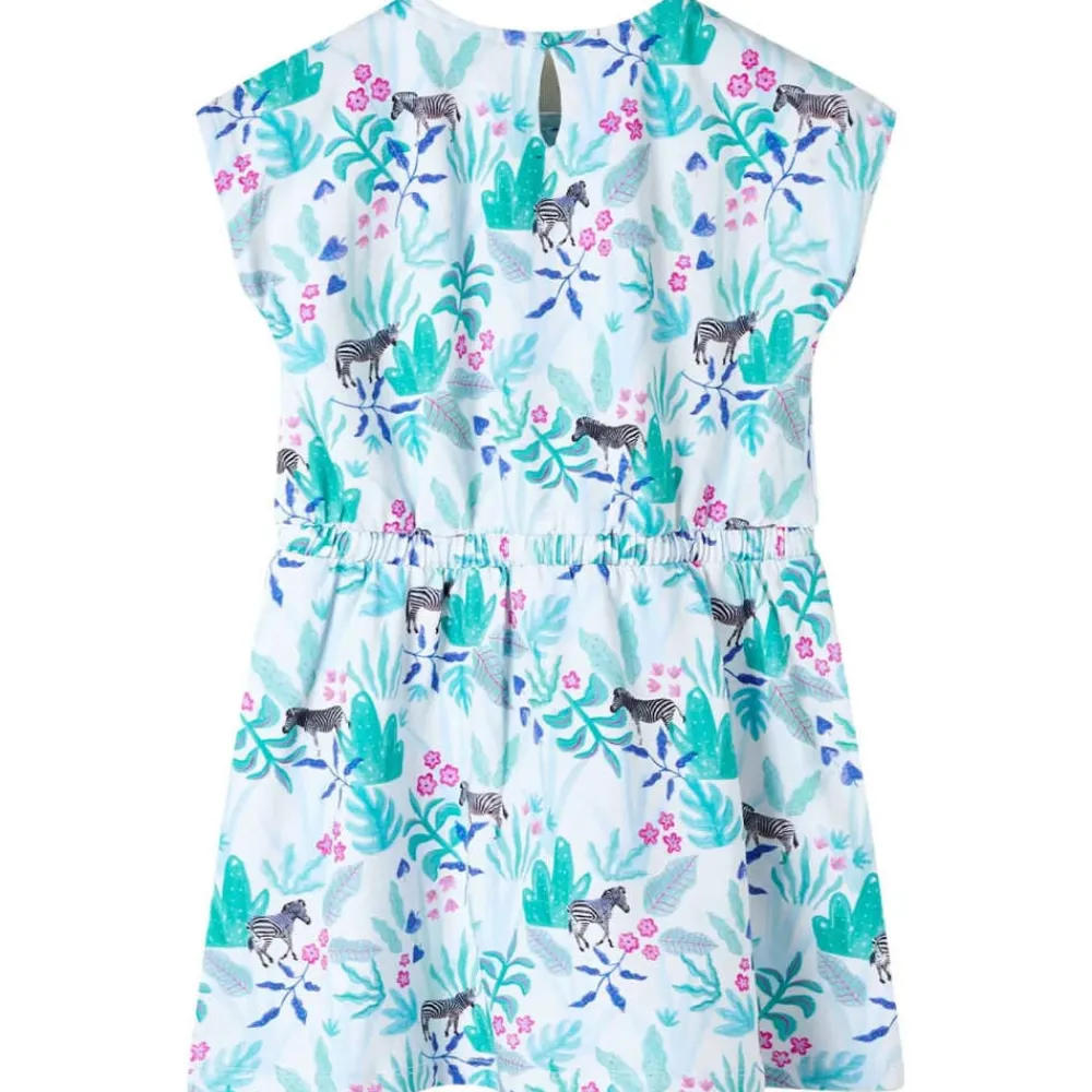 Kleding & Accessoires*vidaXL Kinderjurk 104 ecru en donkermintkleurig