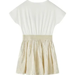 Kleding & Accessoires*vidaXL Kinderjurk met korte mouwen 104 ecru