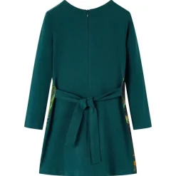 Kleding & Accessoires*vidaXL Kinderjurk met lange mouwen 104 Donkergroen