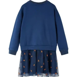 Kinderjurk met lange mouwen 92 marineblauw>vidaXL Clearance