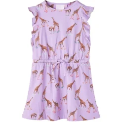 Kinderjurk met mouwen met ruches en trekkoord 92 lila>vidaXL New