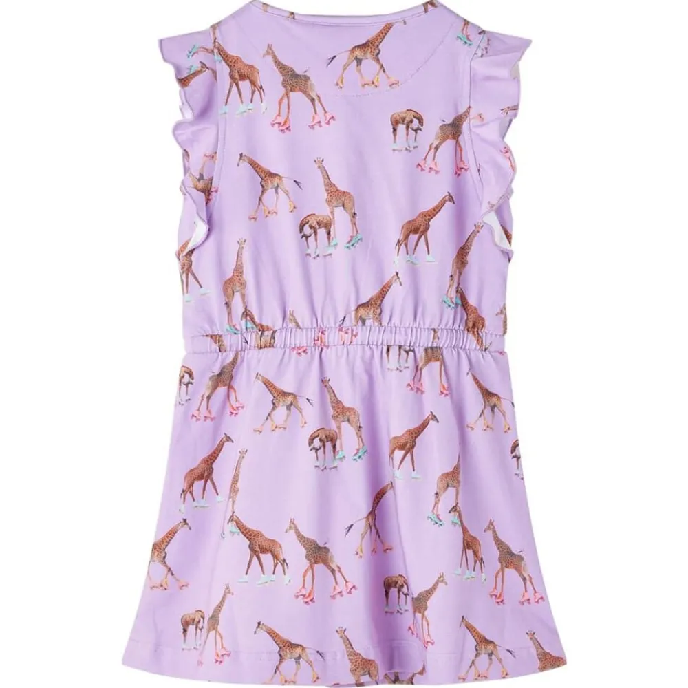 Kinderjurk met mouwen met ruches en trekkoord 92 lila>vidaXL New