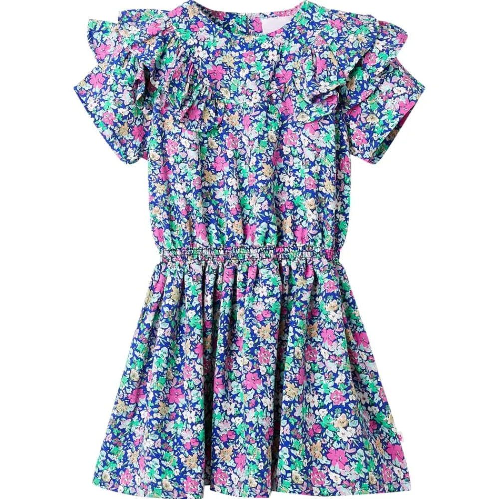 Kinderjurk met ruche mouwen 92 kobaltblauw>vidaXL Outlet